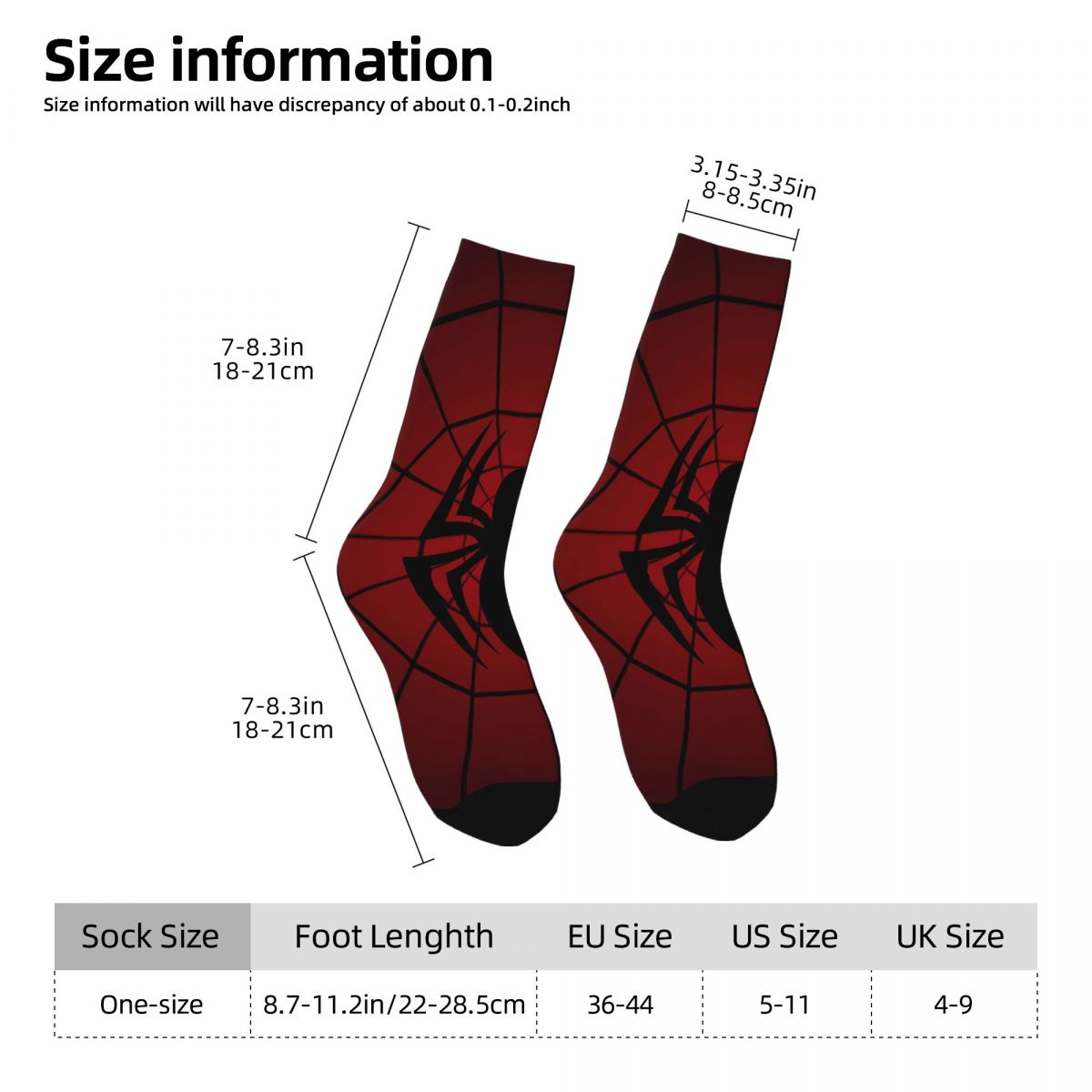 Red Spider Socks Anime Cartoon - Outdoor Sport Hose ulasan dan harga