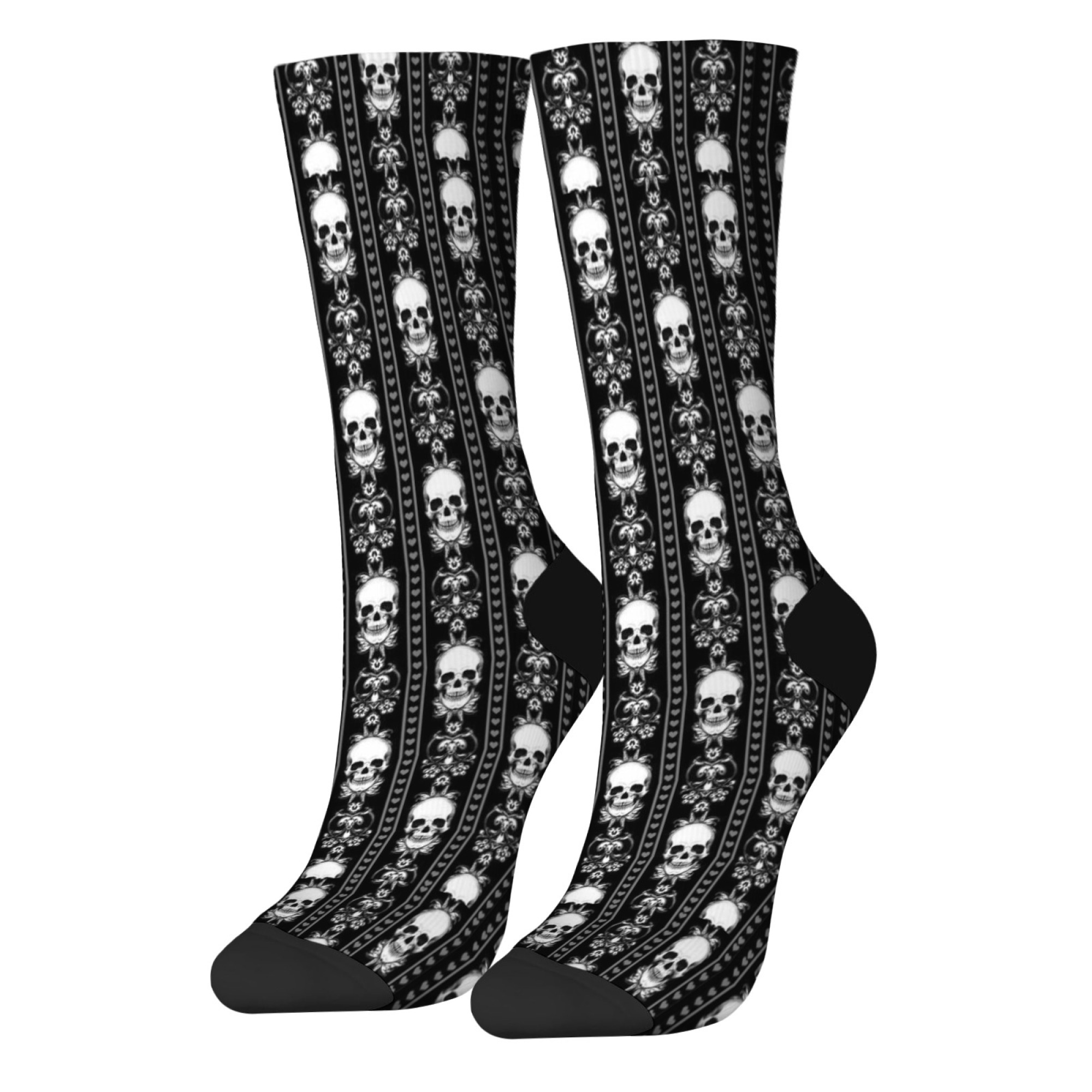 Retro Baroque Vine Skull Socks - Outdoor Sport Hose ulasan dan harga