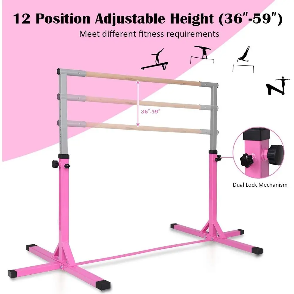Adjustable Height Junior Gymna - Gymnastic Bar Home ulasan dan harga