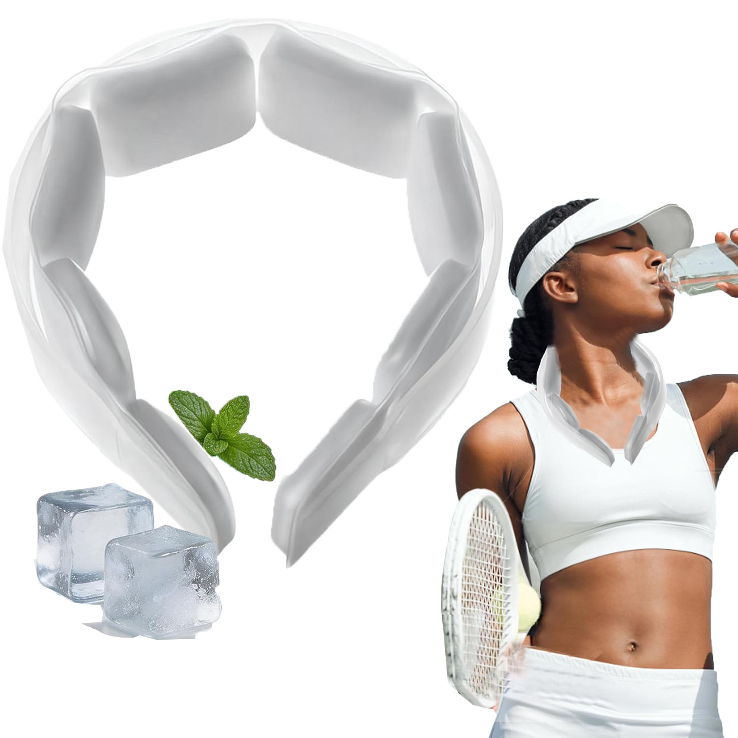 Reusable Ice Neck Ring Cooling - Outdoor Sport Hose ulasan dan harga