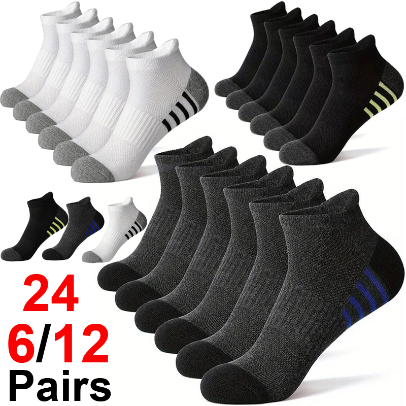 12/24Pairs Men's Sports Socks  - Outdoor Sport Hose ulasan dan harga